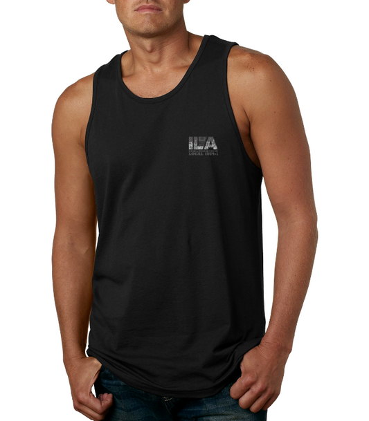 ILA STRONG - Premium Tank - Core Classic/Winged Slogan - Left Chest and back