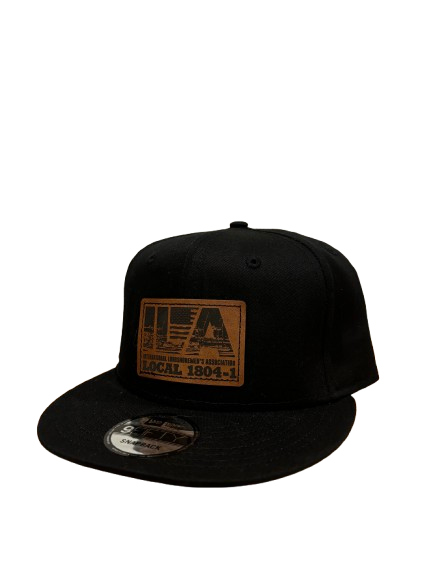 New Era Flat Bill Snapback - ILA Leather Patch