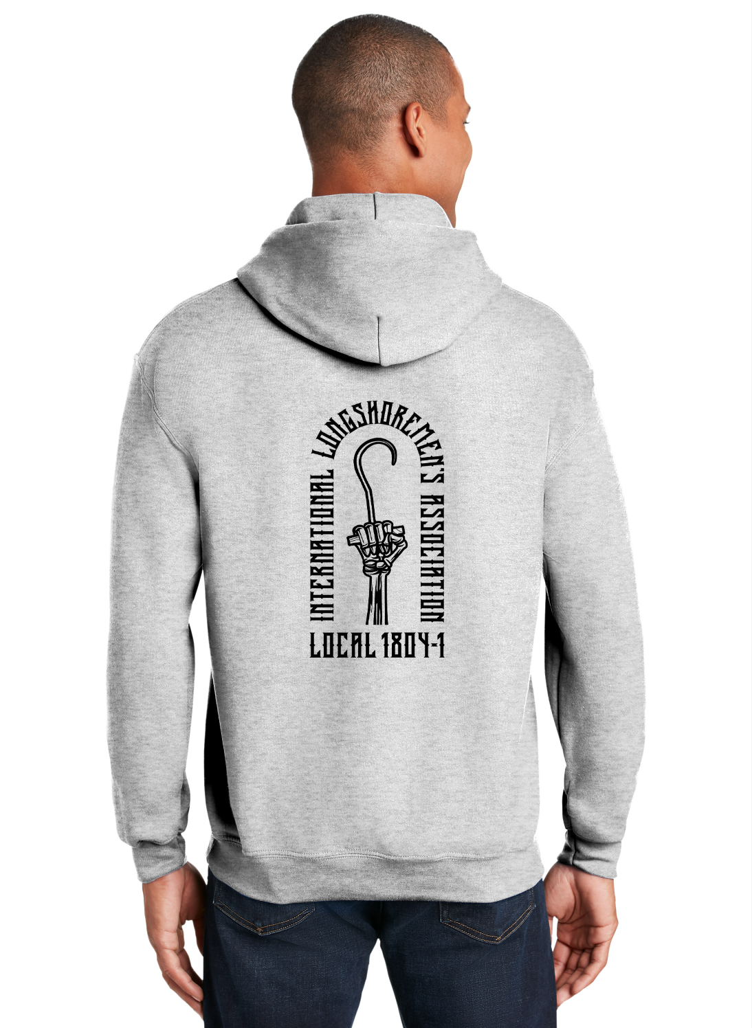 NEW - Classic Hoodie - Skeleton Hook ILA - Back Only
