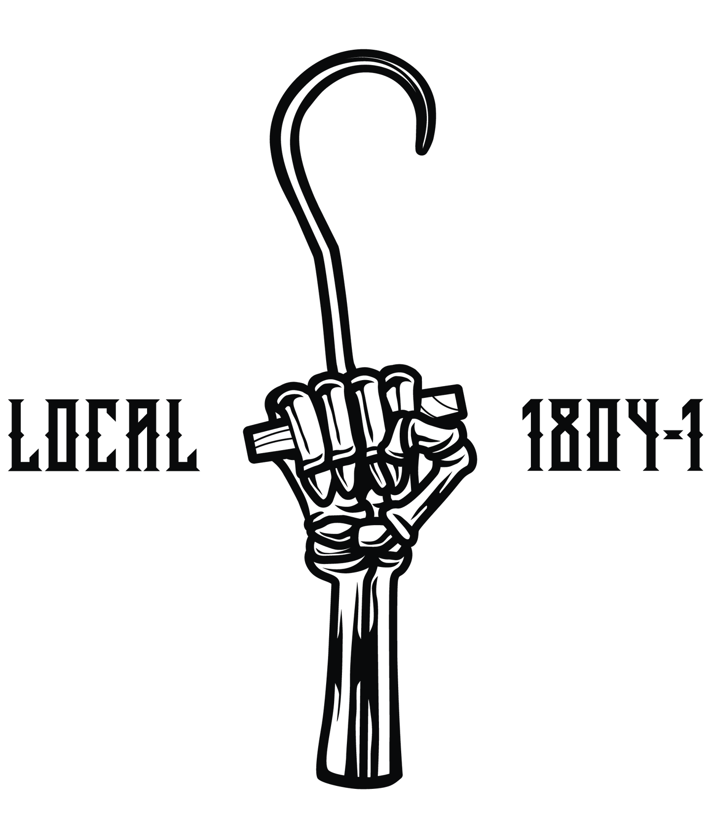 NEW - Classic Hoodie - Skeleton Hook/Reaper - Left Chest & Back